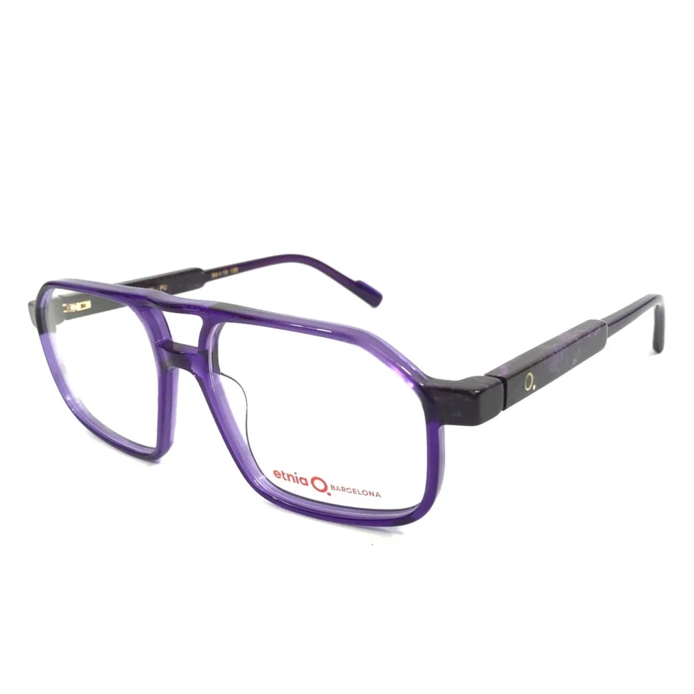 Etnia Barcelona Eyeglasses Frames SYKO PU Purple Aviator Full Rim 54-16-138
